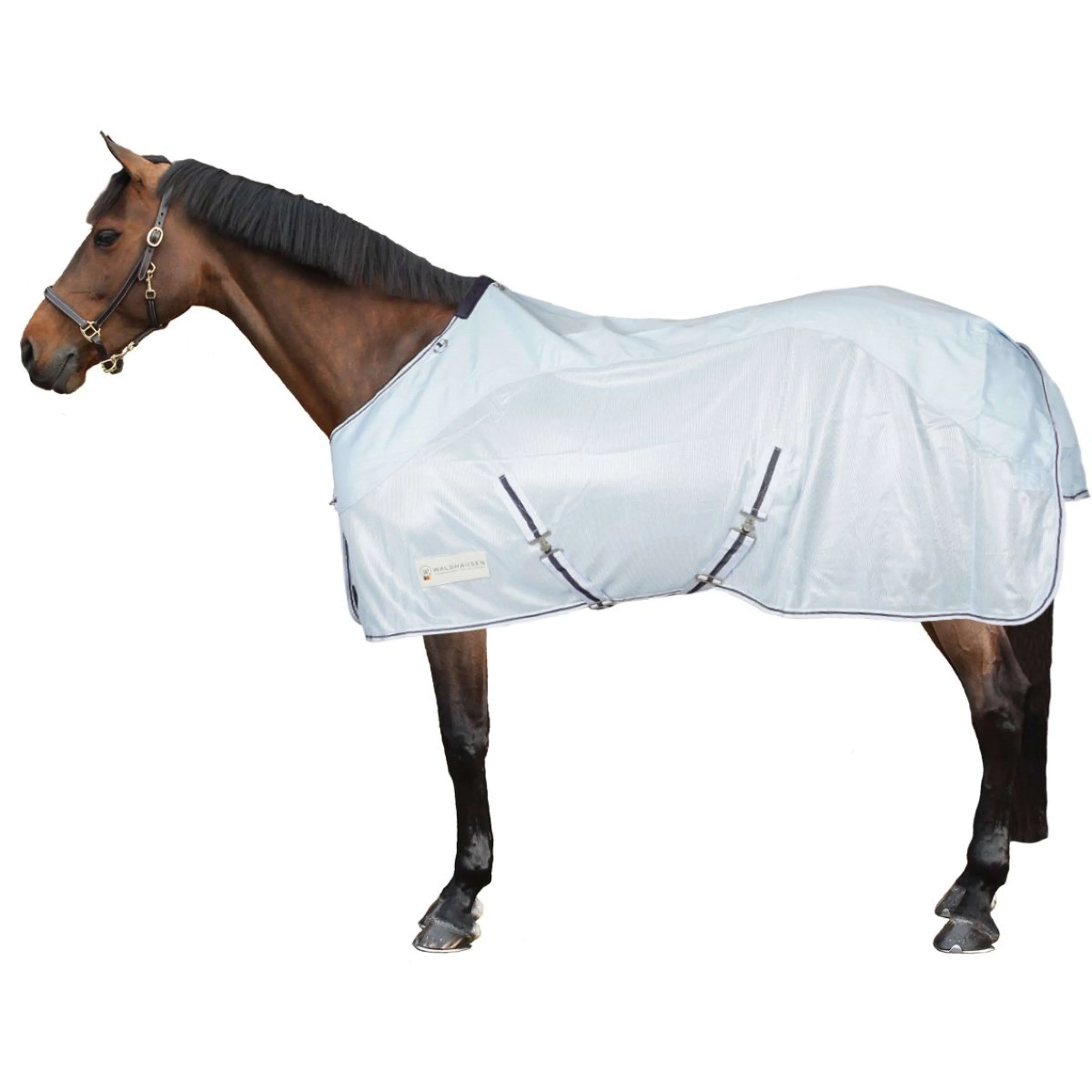 Waldhausen Couverture Anti-Mouches Protect Etanche Bleu clair/Bleu nuit - Image 3