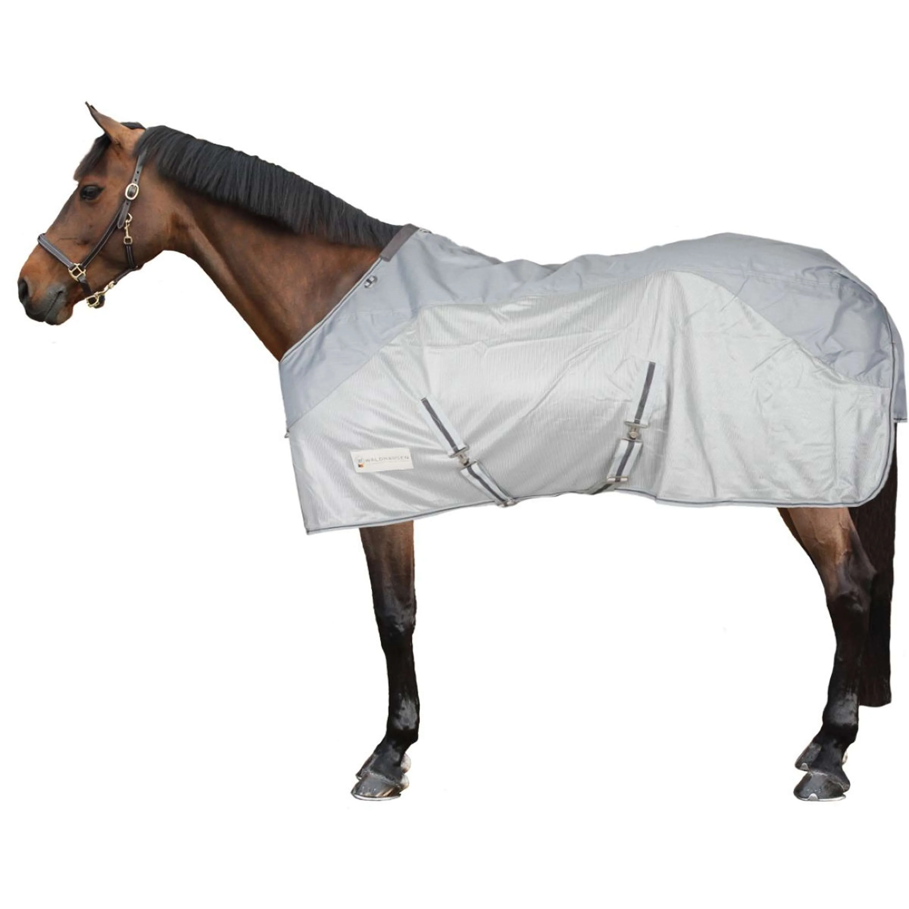 Waldhausen Couverture Anti-Mouches Protect Etanche Gris argenté/Gris/Gris - Image 2