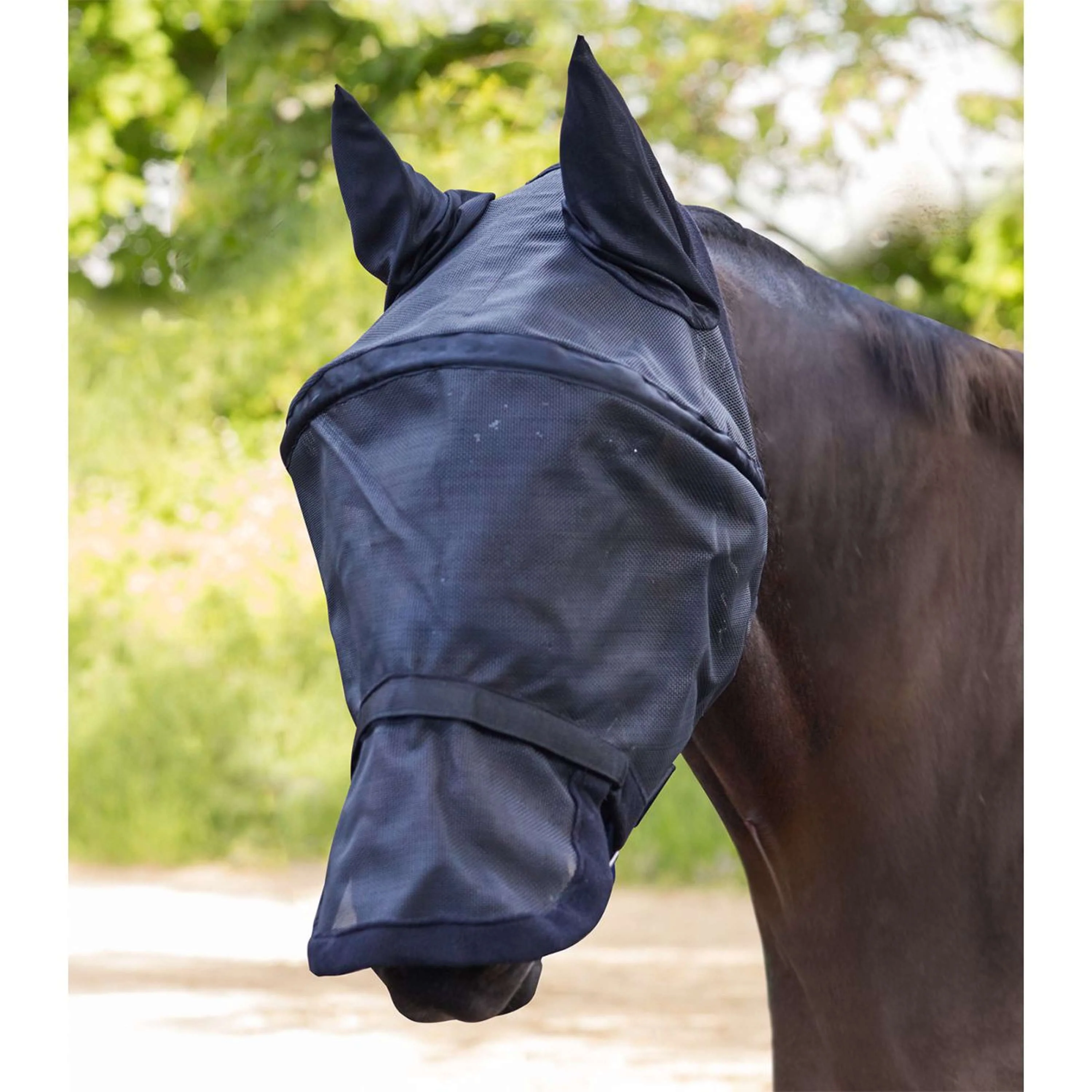 Waldhausen Masque Anti-Mouches Premium Space avec Oreilles et Nez Noir - Image 4