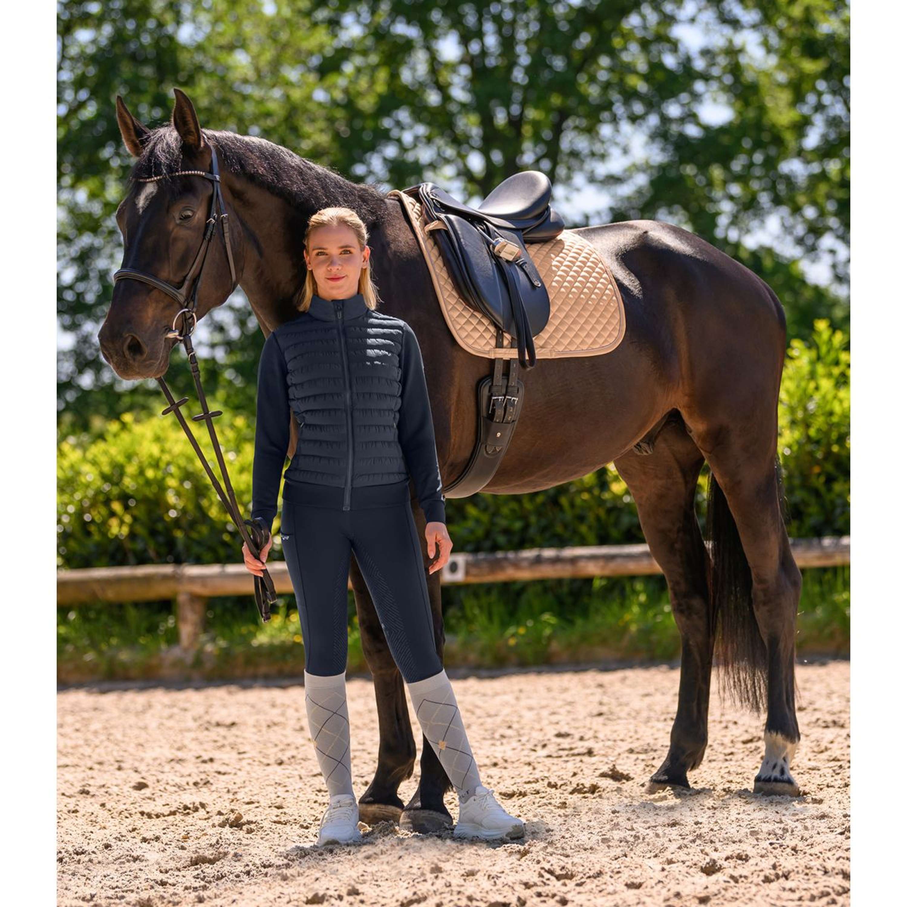 Waldhausen Tapis de Selle Felix Glam Dressage Pêche - Image 3