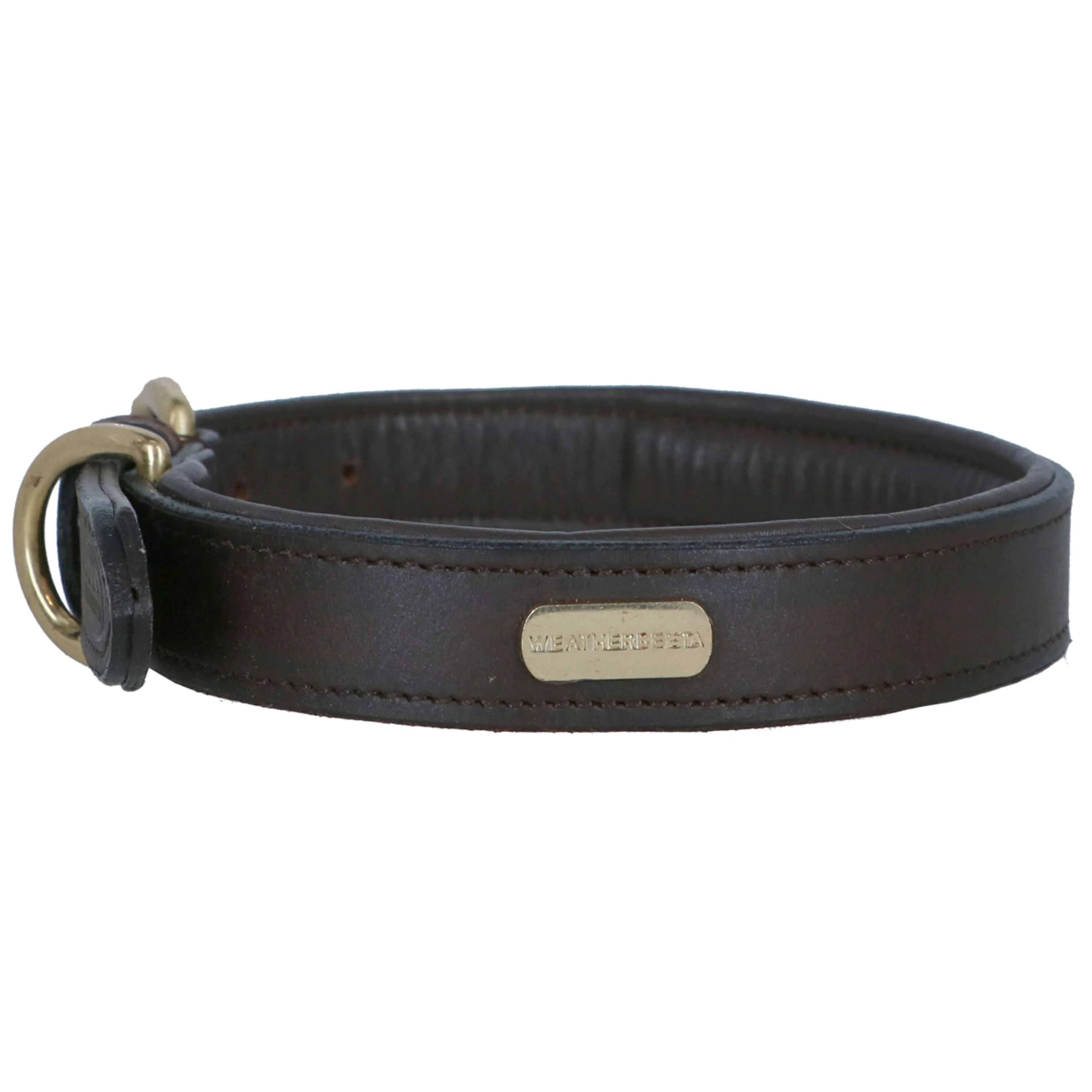 WeatherBeeta Collier pour Chien Padded Leather Marron - Image 2
