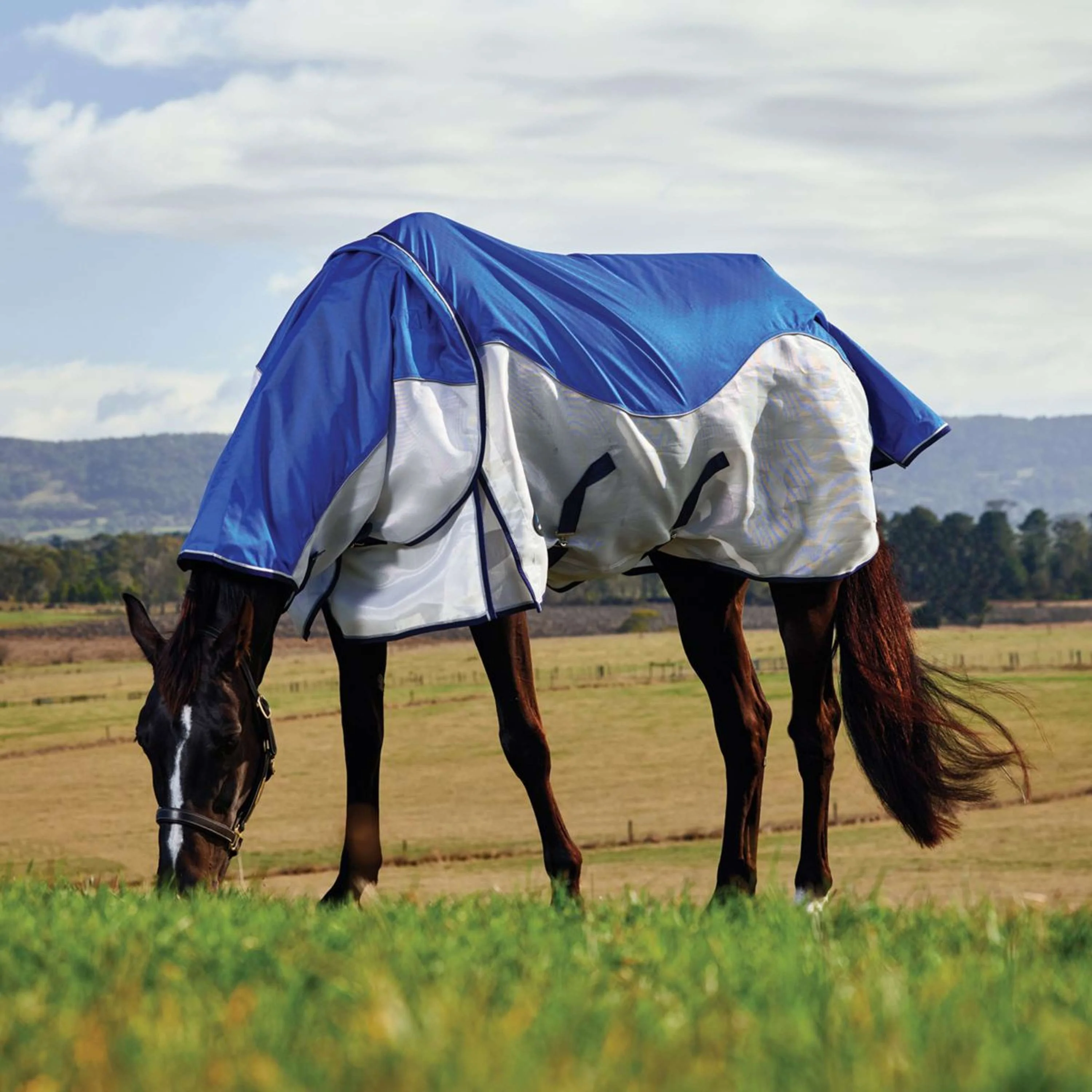 WeatherBeeta ComFiTec Duo Shield Deatch-A-Neck Bleu/Argent/Navy - Image 3
