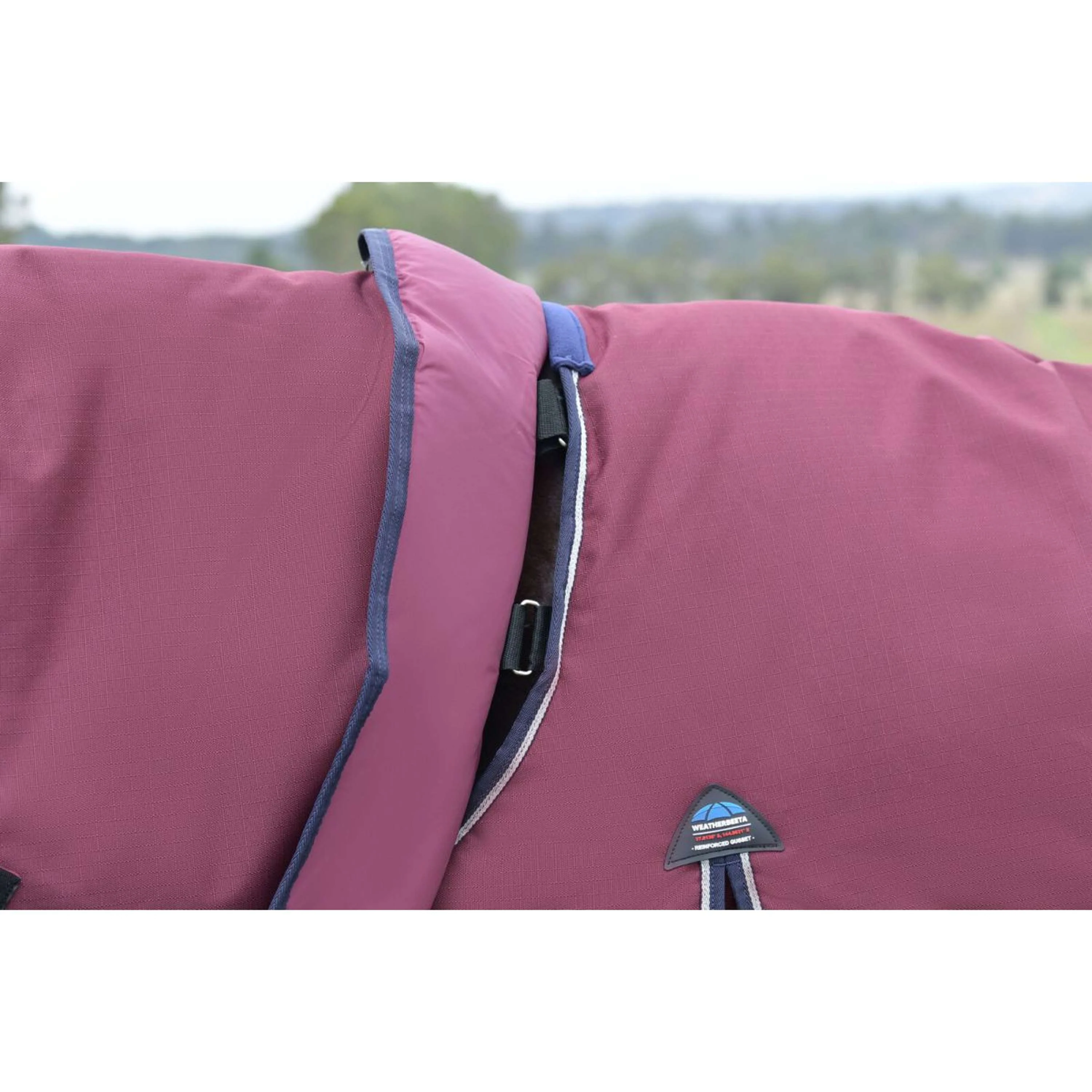 WeatherBeeta ComFiTec Essential Turnout Detach-A-Neck 220g Bourgogne/Marine - Image 6