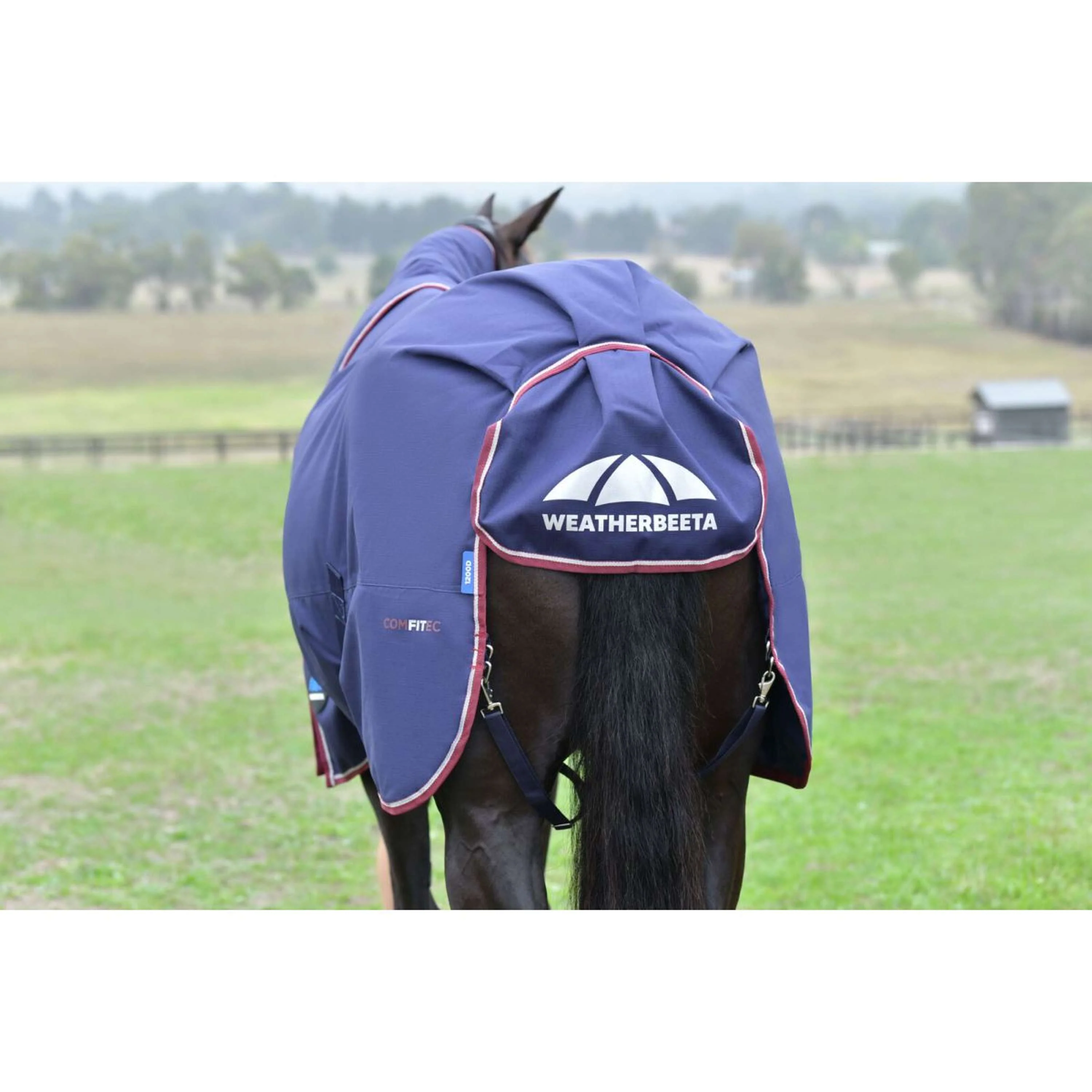 WeatherBeeta ComFiTec Essential Turnout Detach-A-Neck 220g Marine/Bordeaux - Image 11