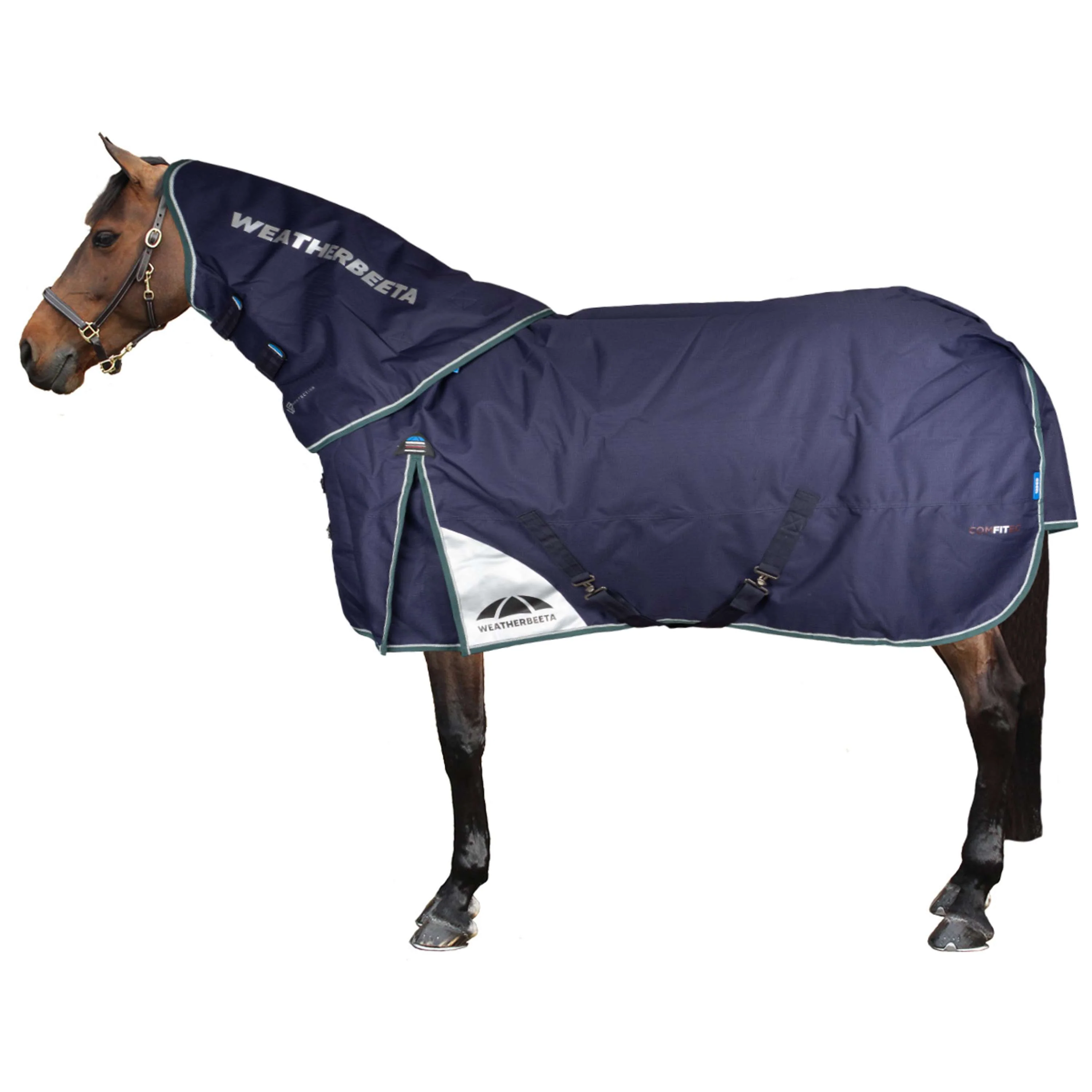 WeatherBeeta ComFiTec Plus Dynamic Turnout Detach-A-Neck 0g Navy/Forest Green - Image 2