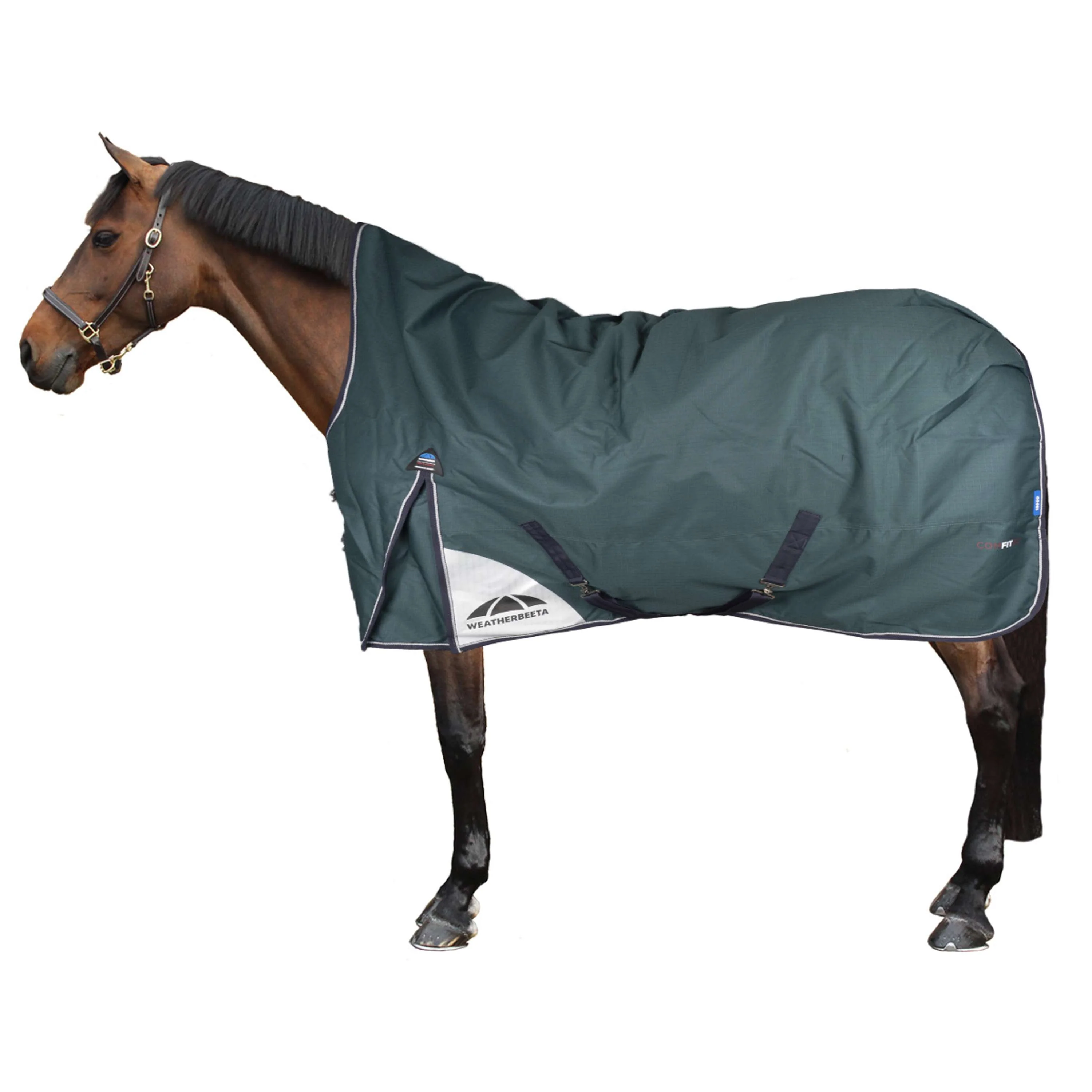 WeatherBeeta ComFiTec Plus Dynamic Turnout High Neck 100g Forest Green/Navy - Image 2