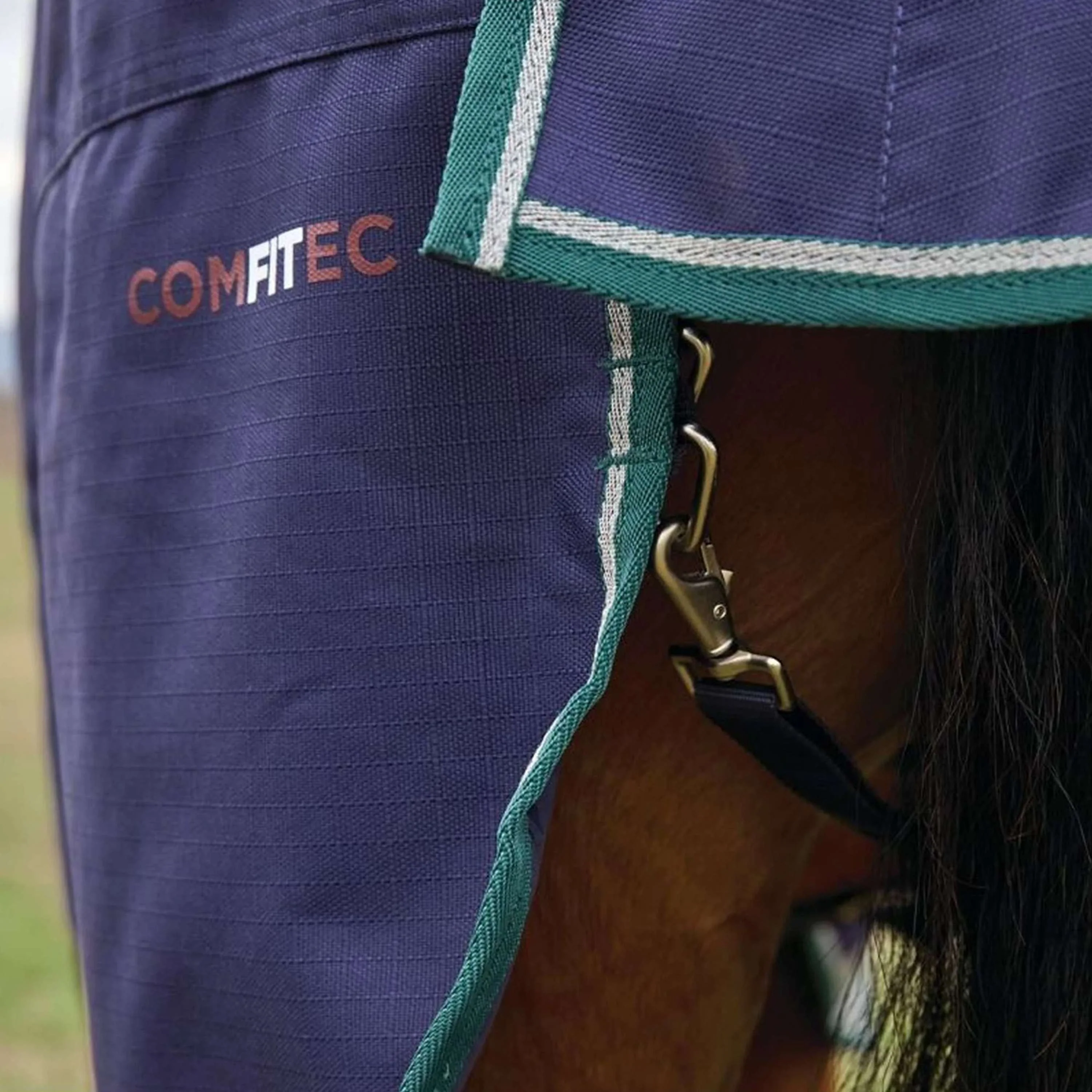 WeatherBeeta ComFiTec Plus Dynamic Turnout High Neck 100g Navy/Forest Green - Image 10