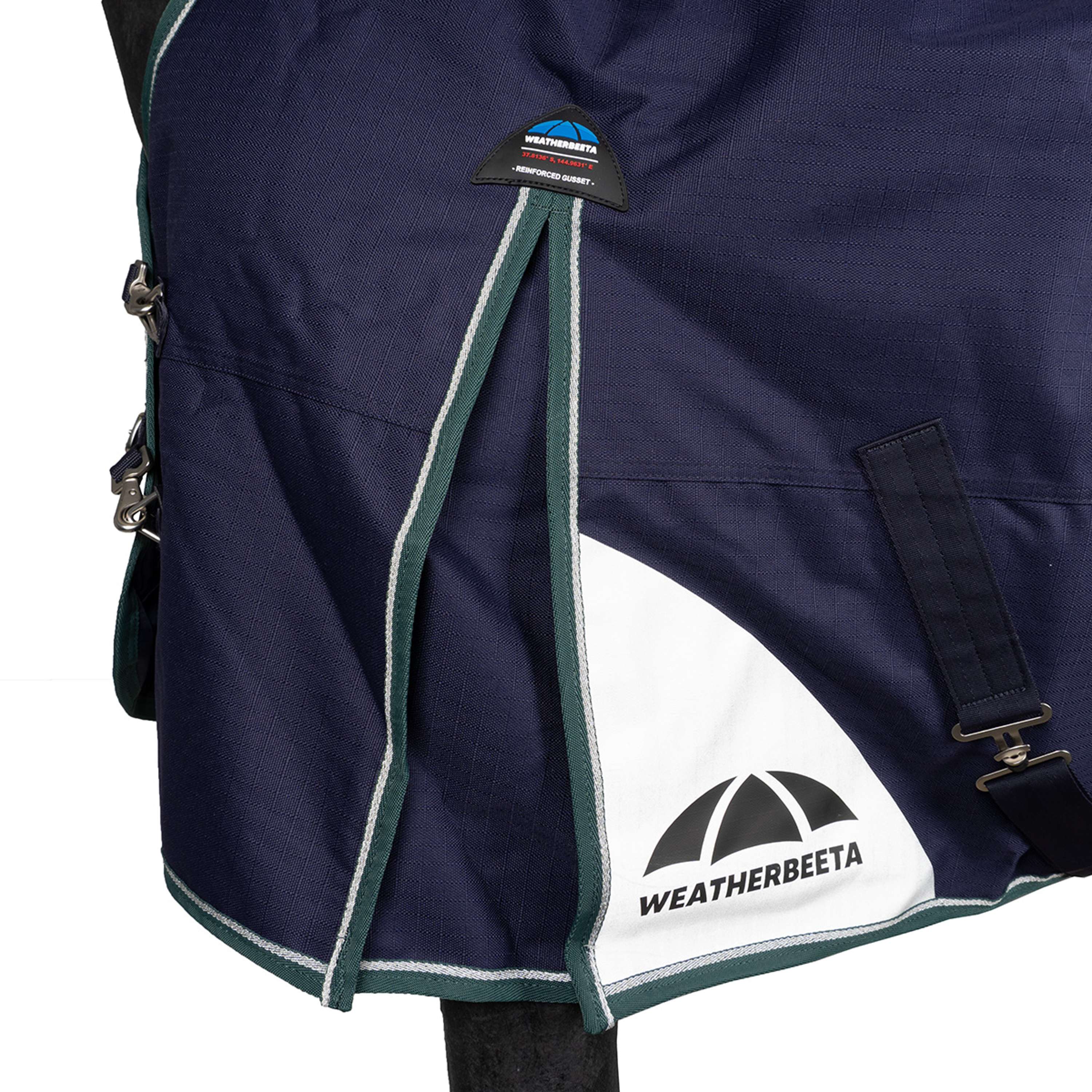 WeatherBeeta ComFiTec Plus Dynamic Turnout High Neck 100g Navy/Forest Green - Image 15