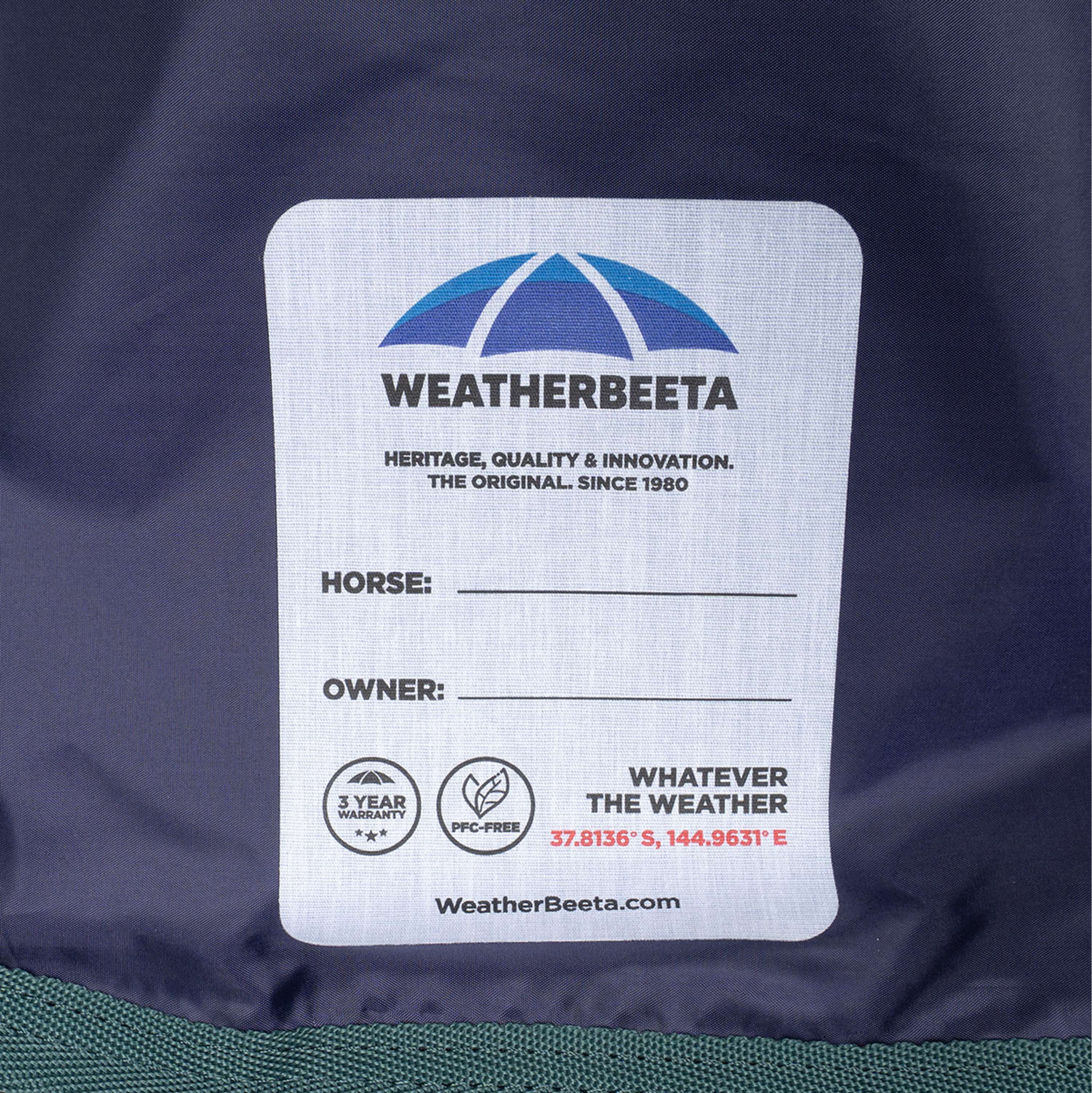 WeatherBeeta ComFiTec Plus Dynamic Turnout High Neck 100g Navy/Forest Green - Image 21