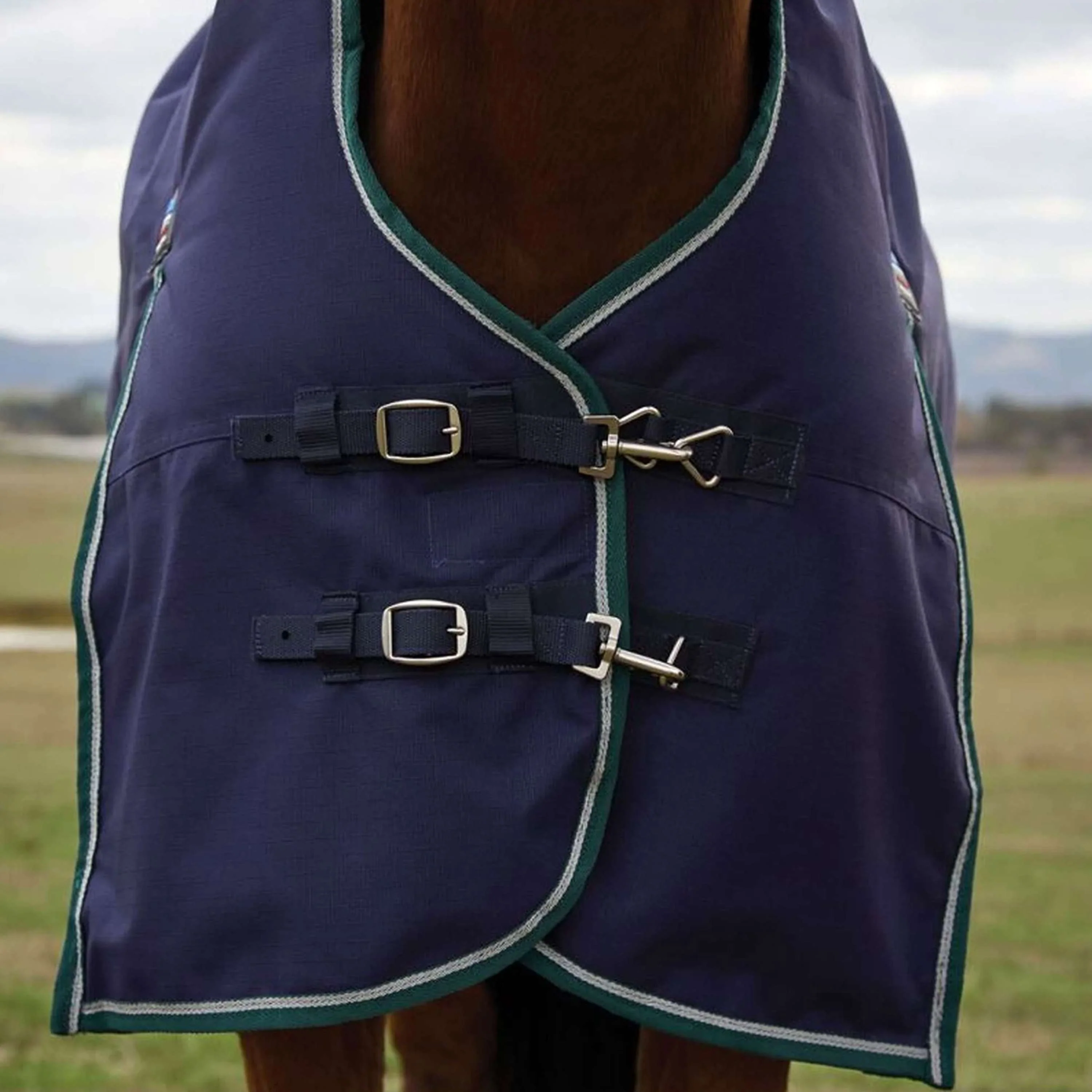 WeatherBeeta ComFiTec Plus Dynamic Turnout High Neck 100g Navy/Forest Green - Image 7