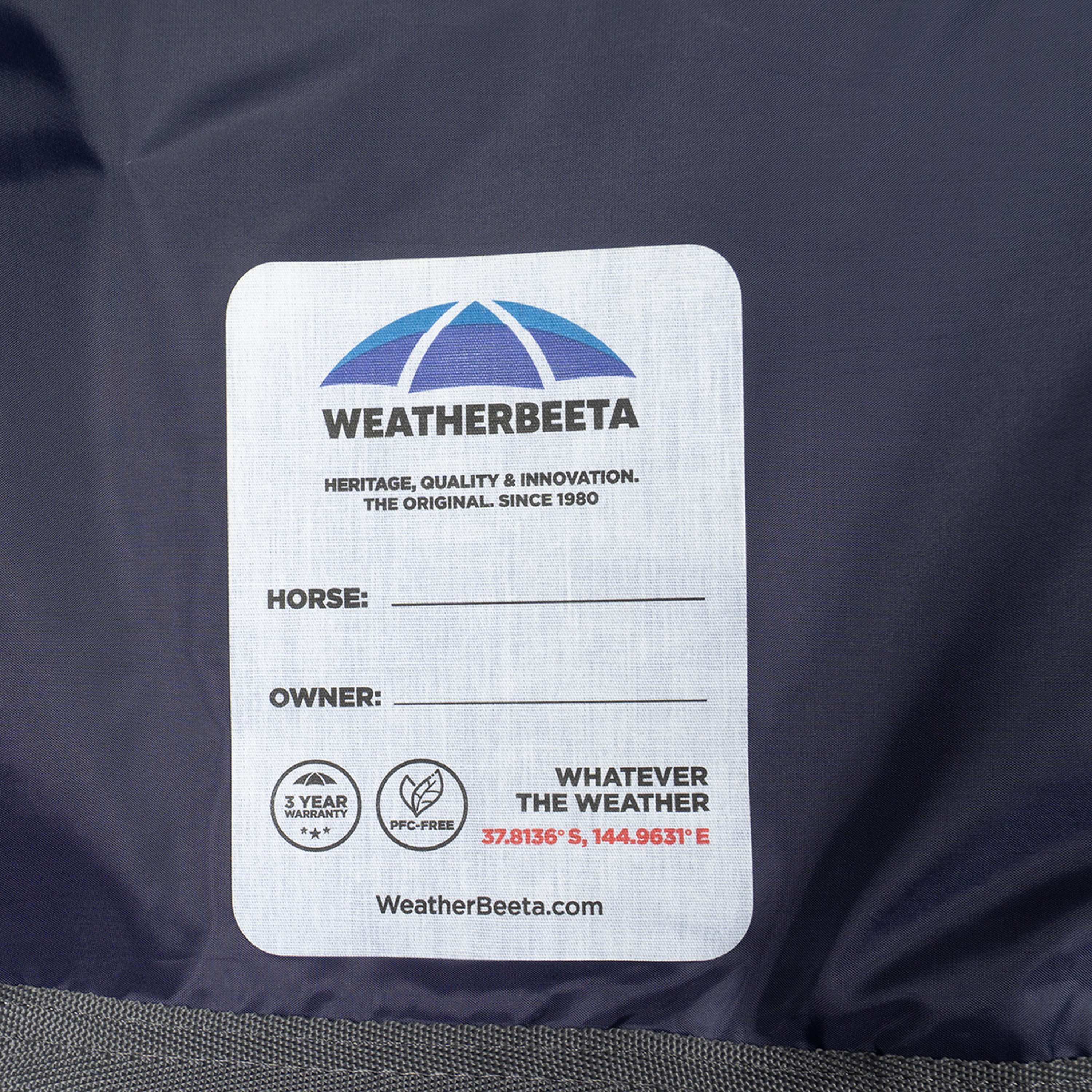 WeatherBeeta ComFiTec Tyro Turnout Standard Neck 220g Navy/Charcoal - Image 20