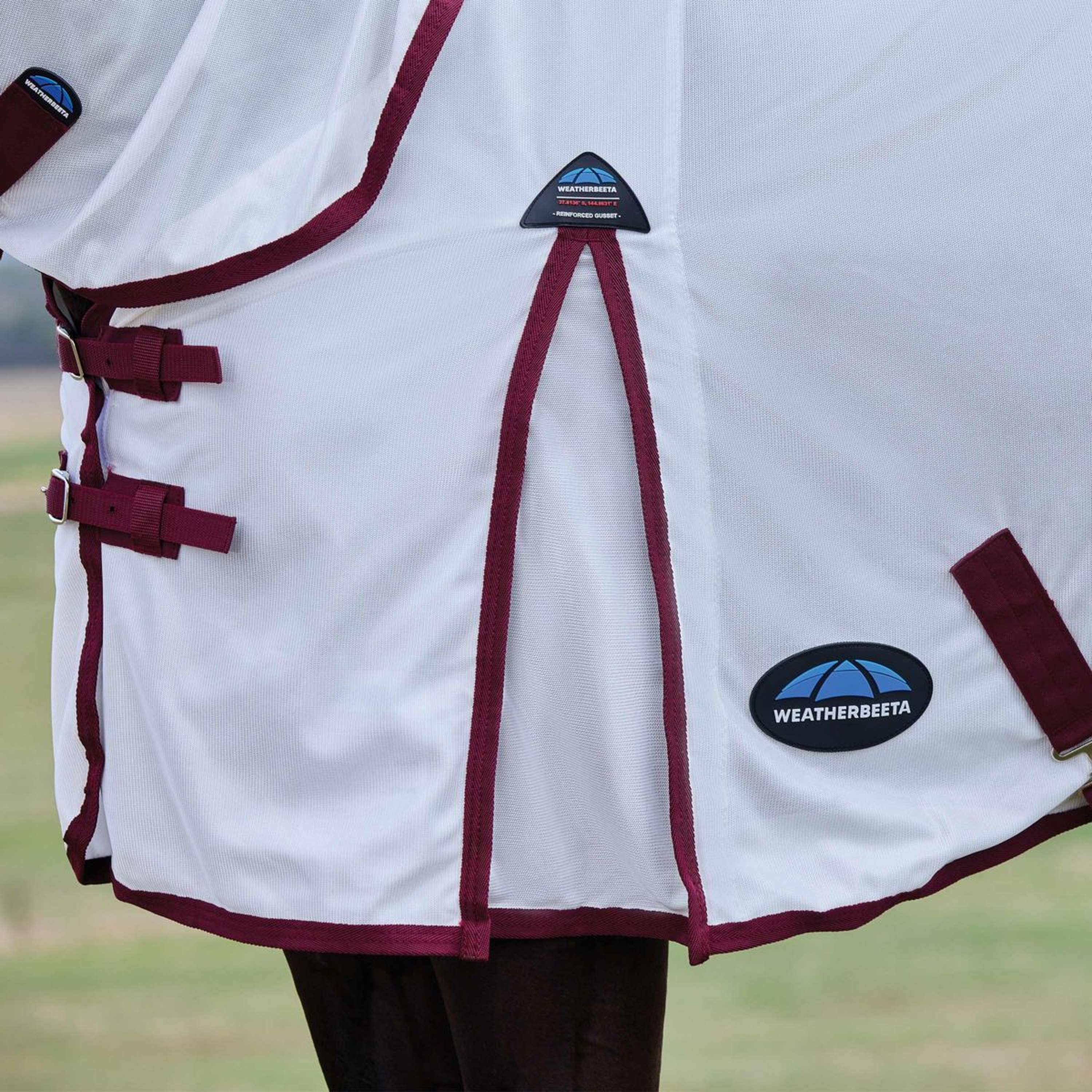 WeatherBeeta Couverture Anti-Mouches ComFiTec Essential Combo Blanc/Bordeaux - Image 5