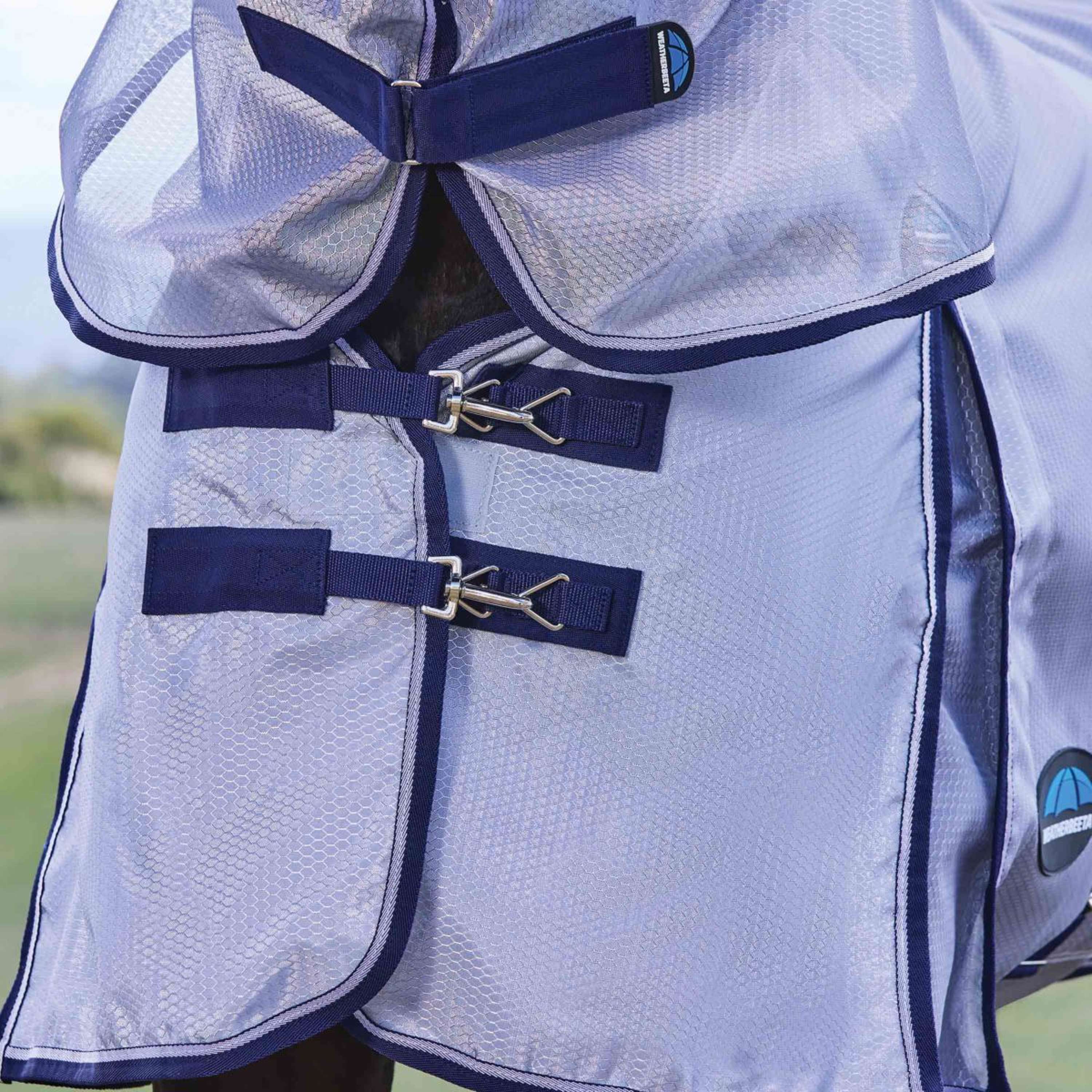 WeatherBeeta Couverture Anti-Mouches ComFiTec Hexi Combo Silver/Navy/White - Image 6