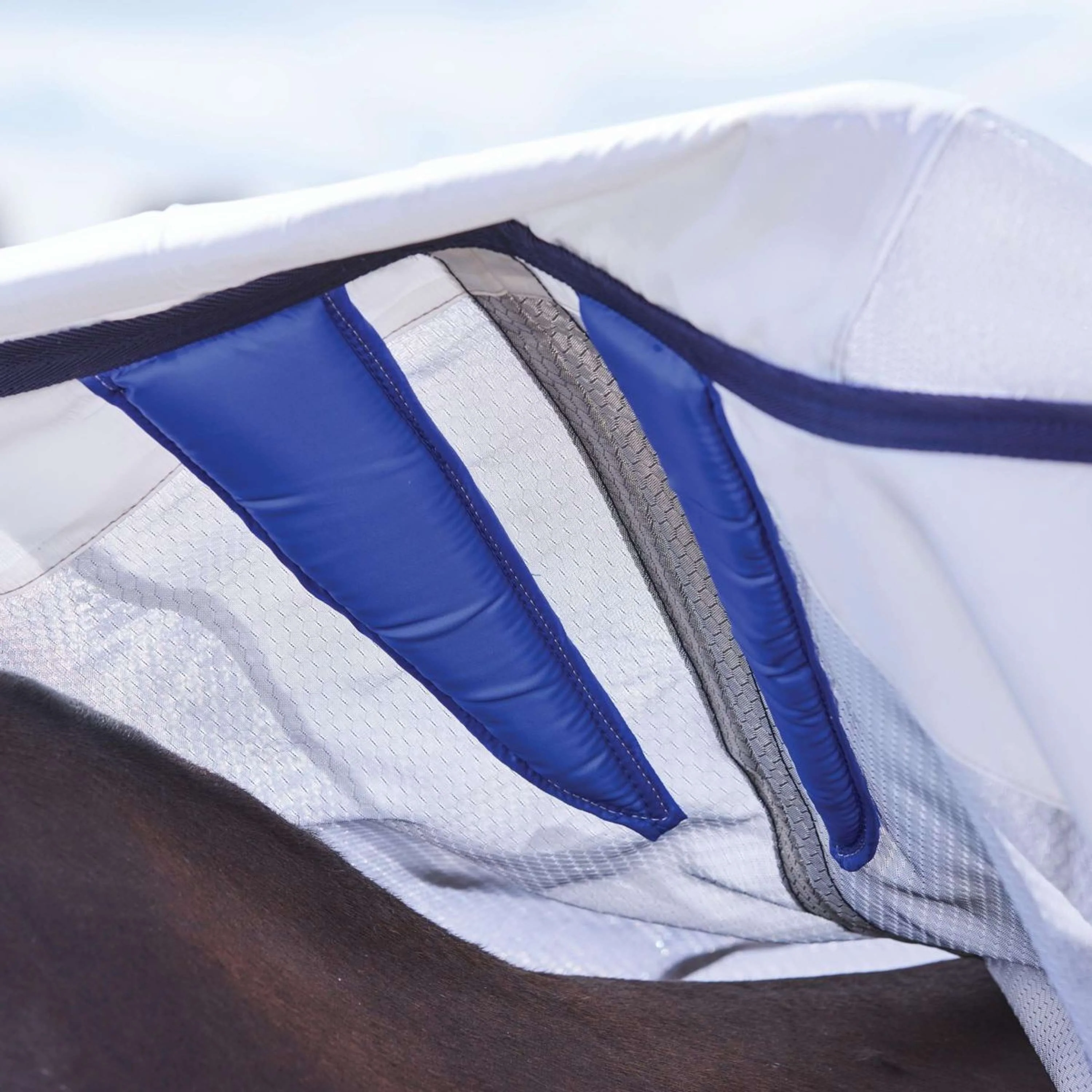 WeatherBeeta Couverture Anti-Mouches ComFiTec Hexi Combo Silver/Navy/White - Image 8