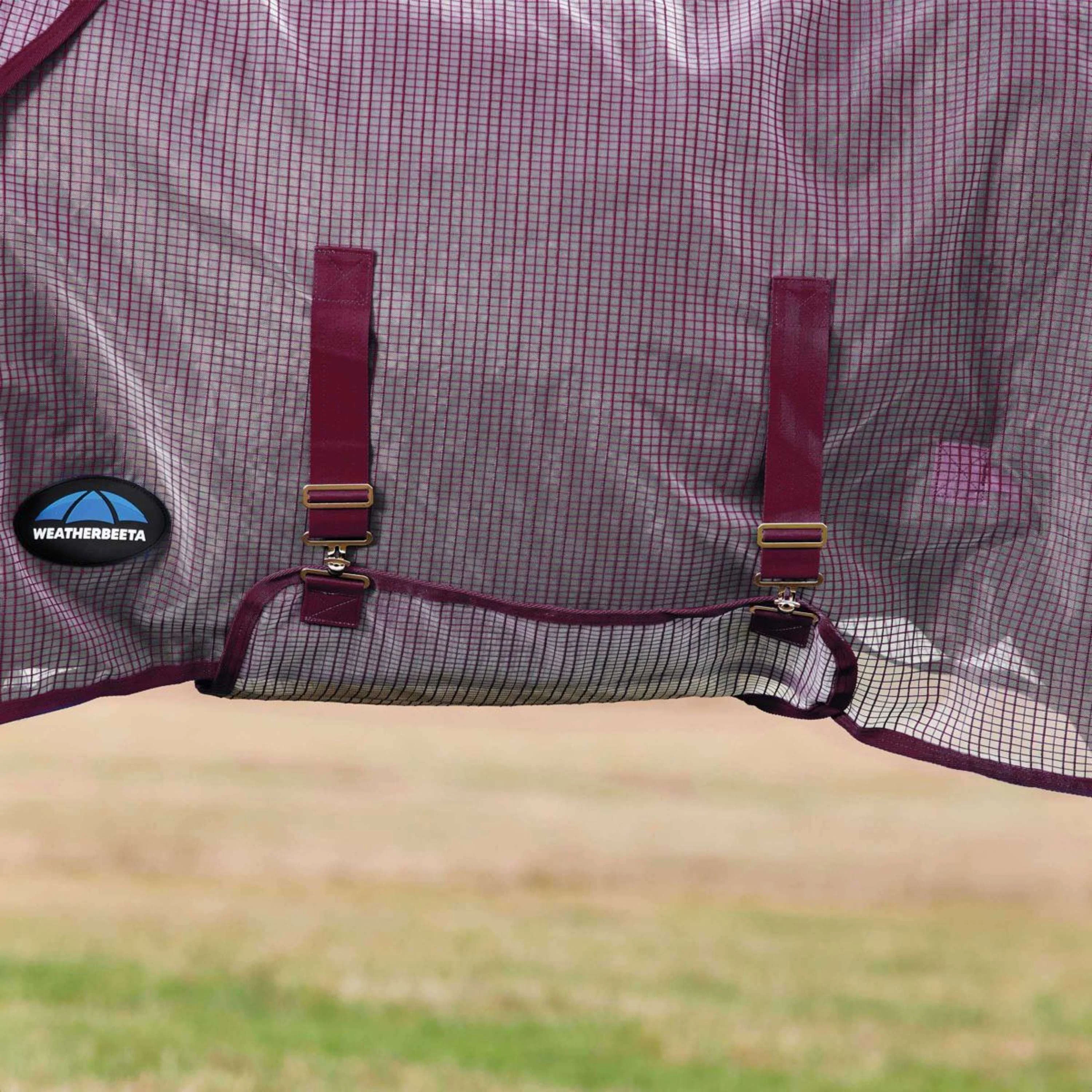 WeatherBeeta Couverture Anti-Mouches ComFiTec Ripshield Detach-A-Neck Blanc/Bordeaux - Image 4