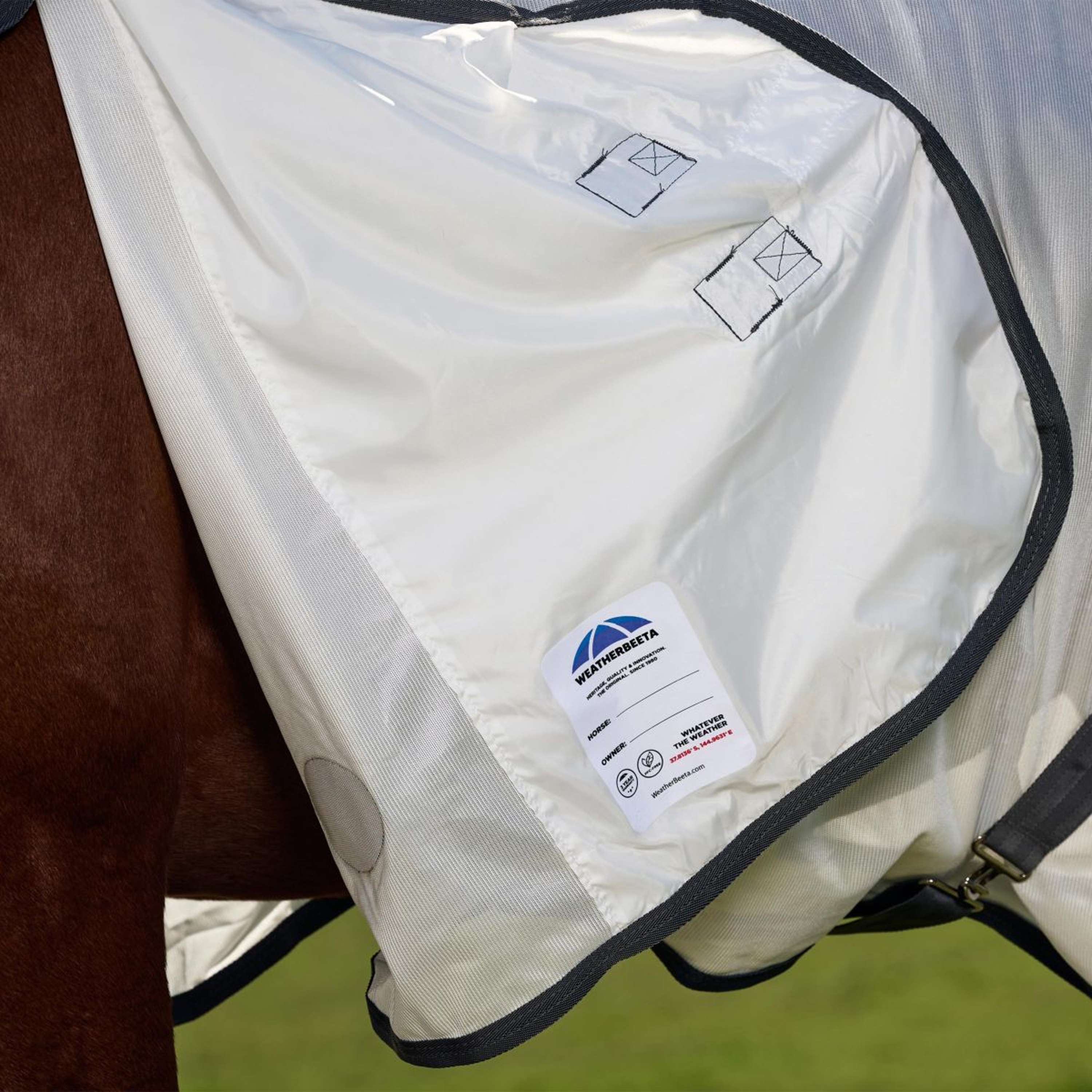 WeatherBeeta Couverture Anti-Mouches ComFiTec Tyro Combo Blanc/Charcoal - Image 6