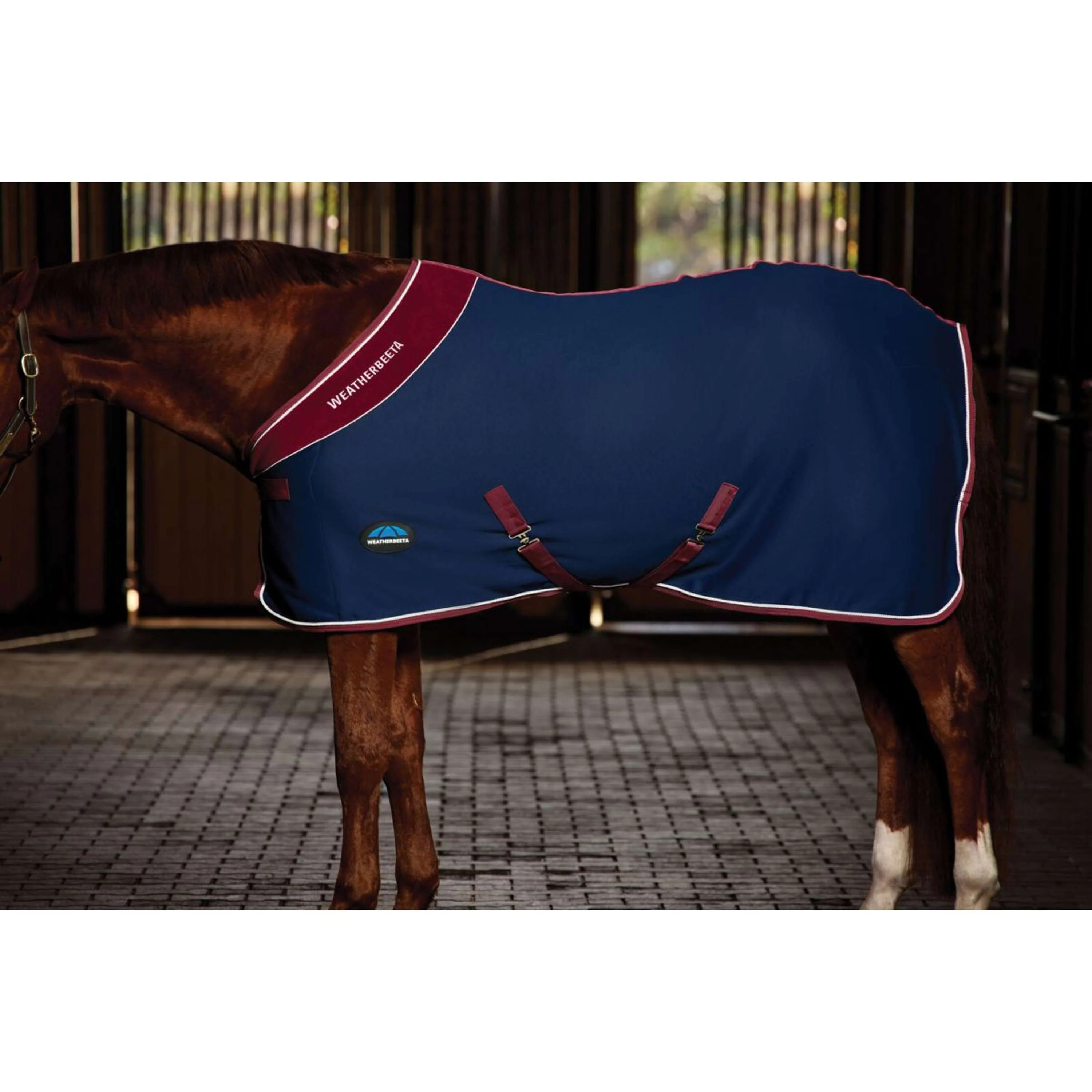 WeatherBeeta Couverture de Concours Opulence Standard Neck Marine/Bordeaux - Image 3