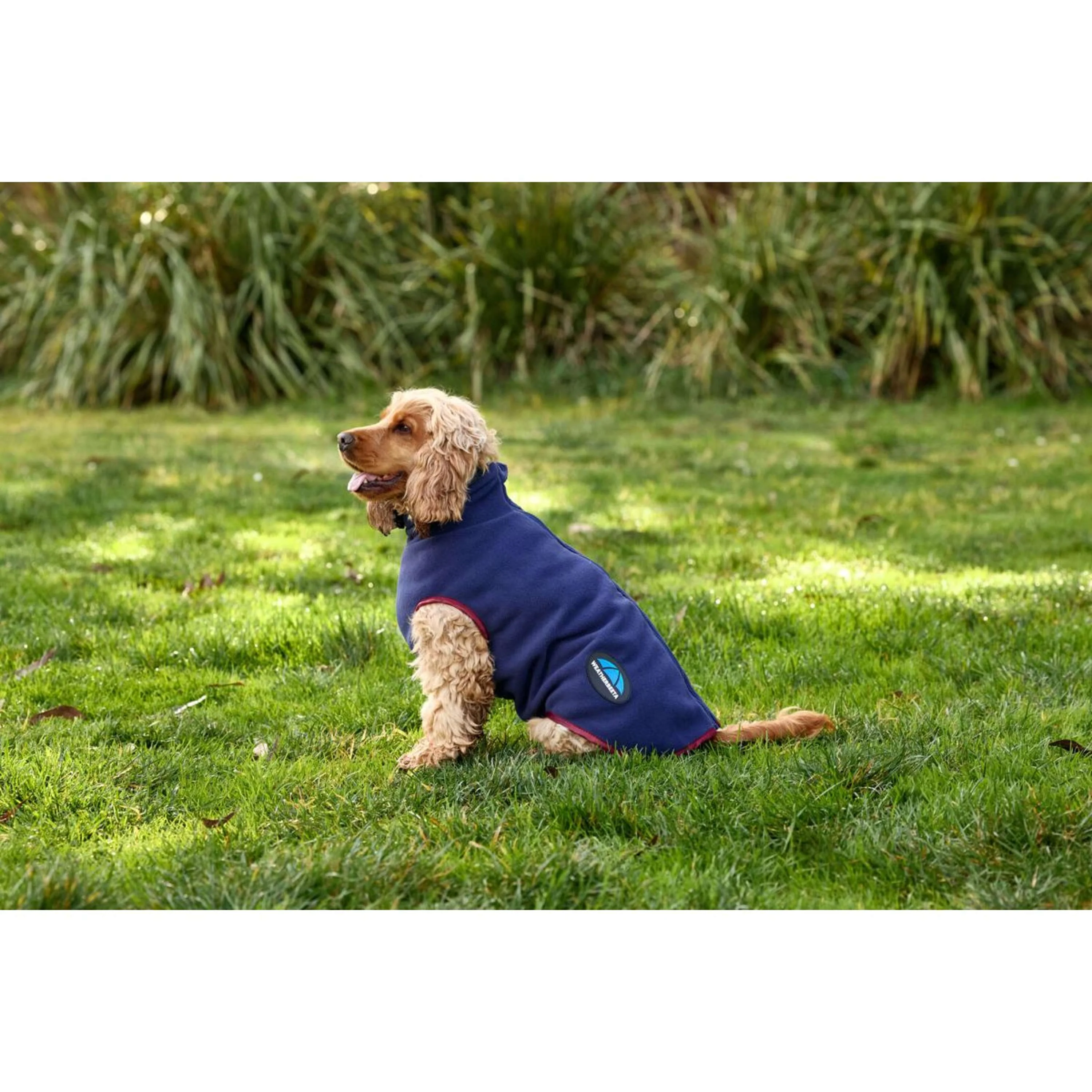WeatherBeeta Couverture pour Chien ComFiTec Fleece Zip Marine/Bordeaux - Image 3