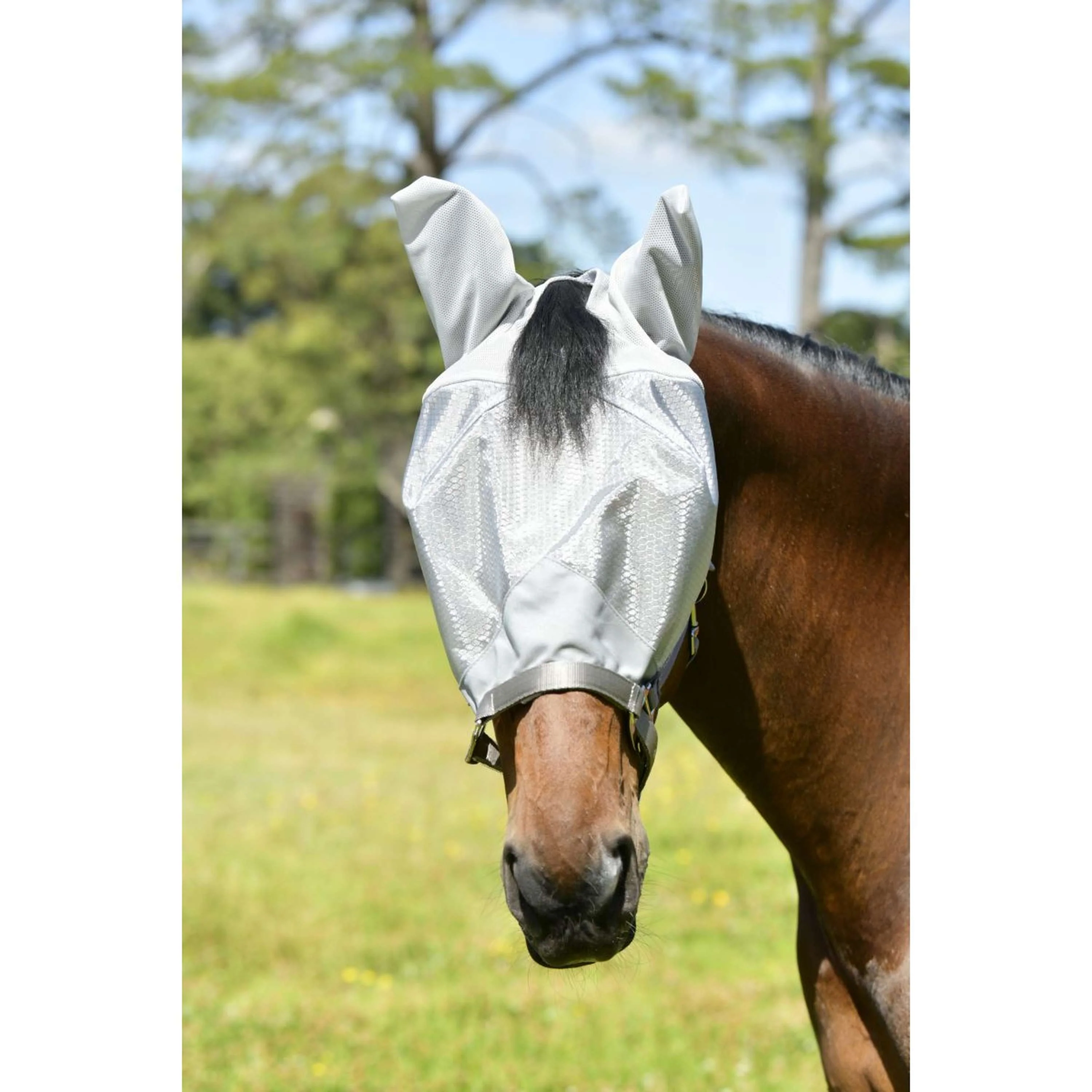 WeatherBeeta Masque Anti-Mouches ComFiTec Hexi Dual Argent - Image 2