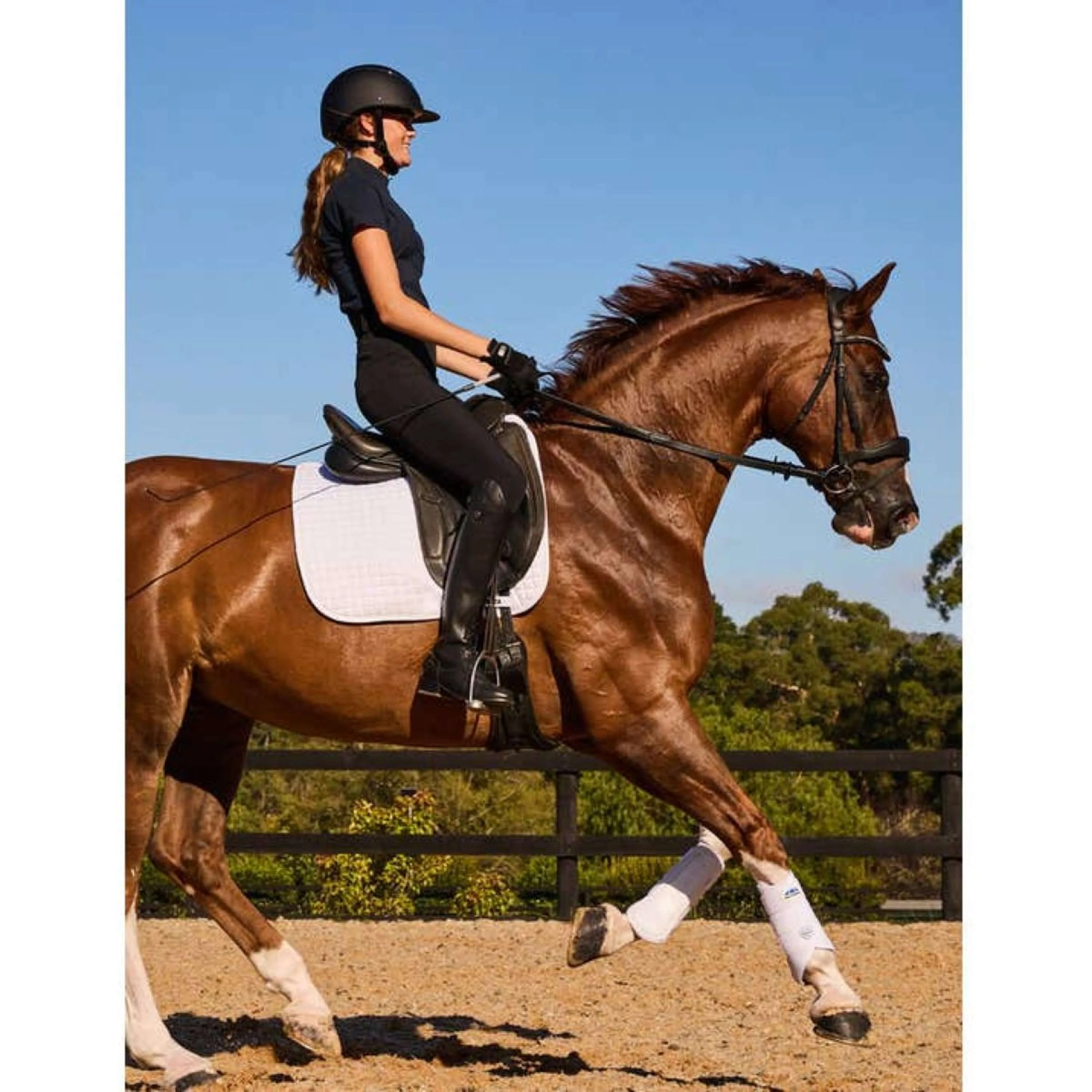 WeatherBeeta Tapis de Selle Prime Air-Tec Dressage Blanc - Image 2