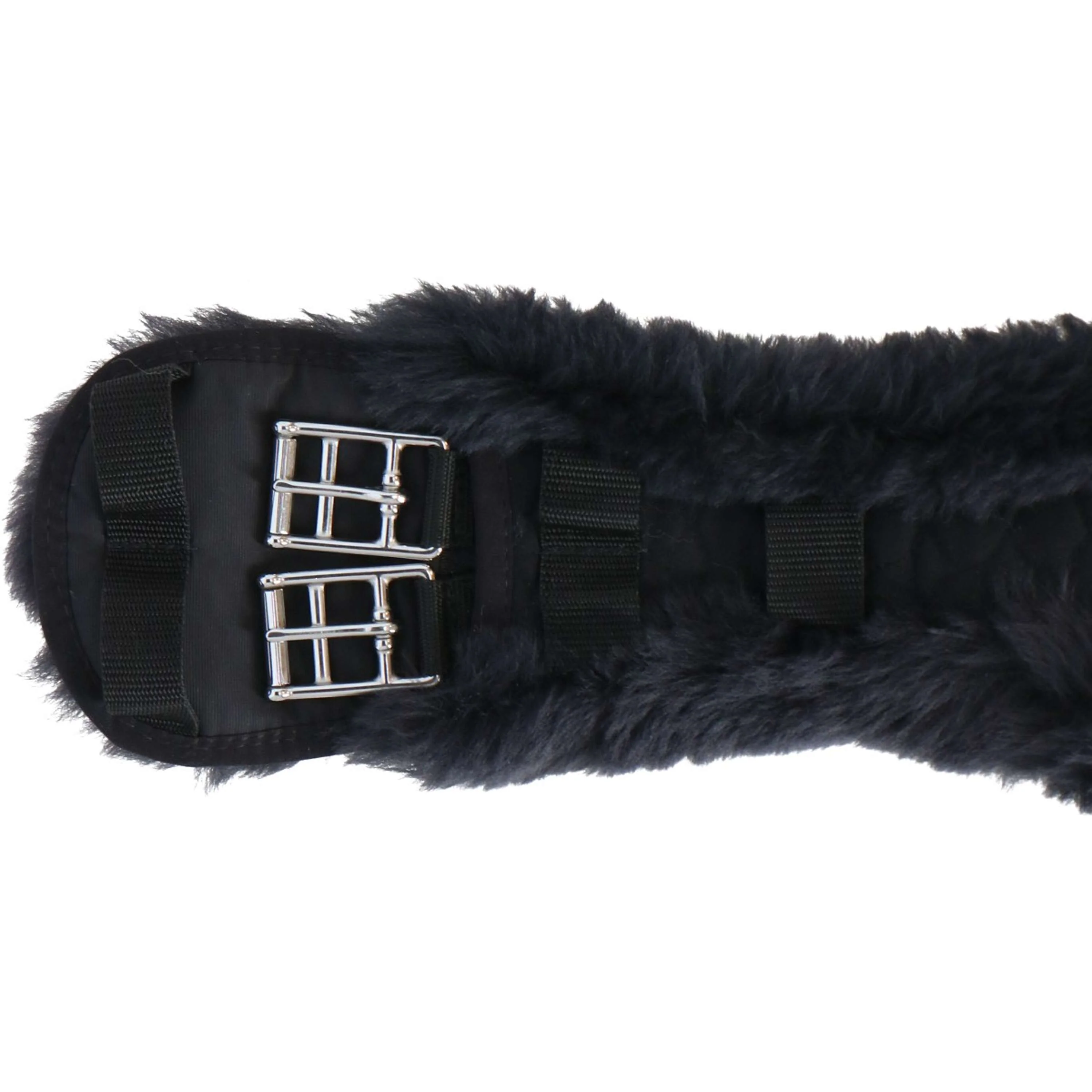 Werner Christ Sangle de Dressage Anatomic avec Fourrure Noir/Anthracite - Image 3