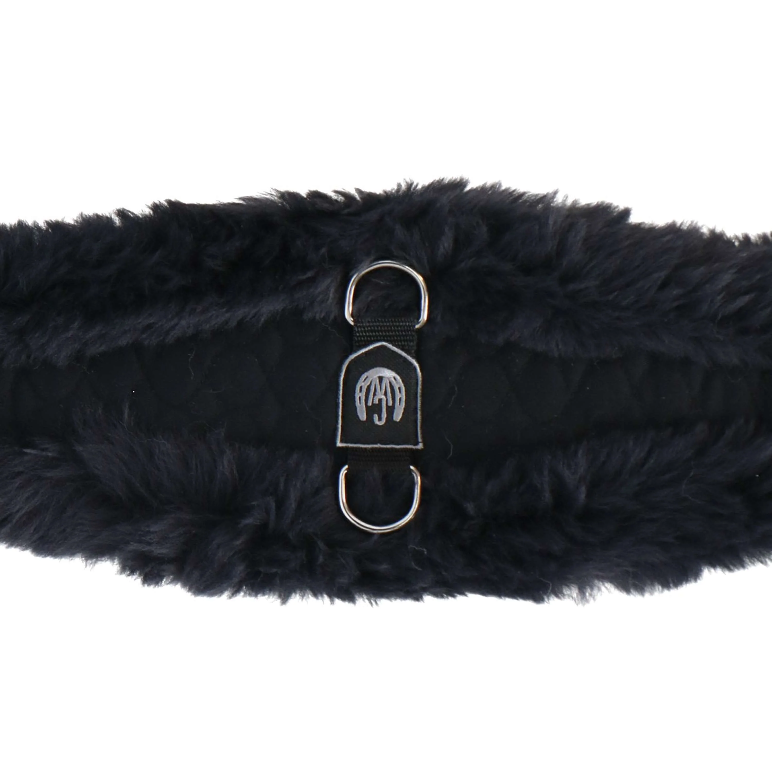 Werner Christ Sangle de Dressage Anatomic avec Fourrure Noir/Anthracite - Image 4